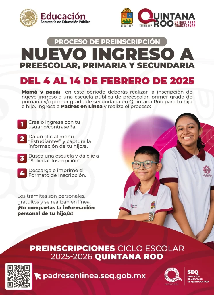 Inscripciones en línea Quintana Roo 